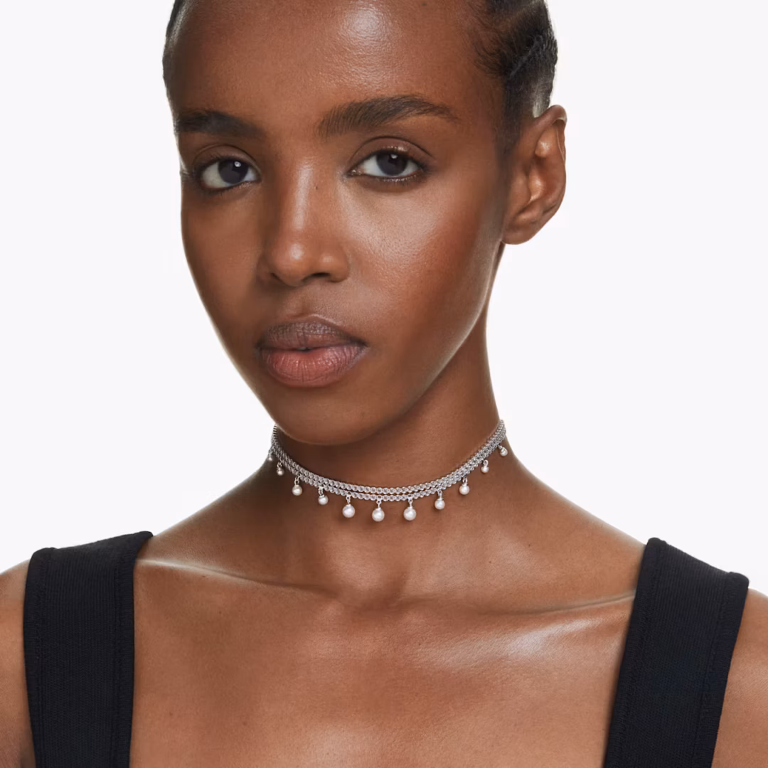 ariana-grande-x-swarovski-halsband--kristallperle--rundschliff--weiß--rhodiniert-swarovski-5720865