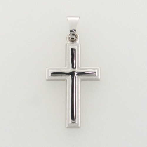 Kreuzanhänger 925 Sterlingsilber rhodiniert Koch 20.1462