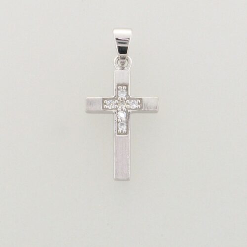 Kreuzanhänger 925 Sterlingsilber rhodiniert Koch 50.1054