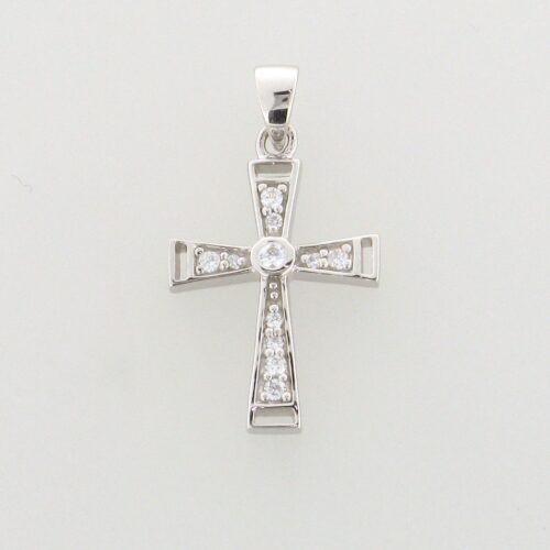Kreuzanhänger 925 Sterlingsilber rhodiniert Koch 50.1060
