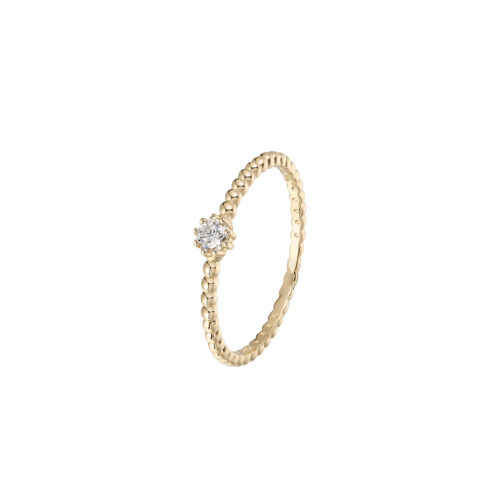 SOLITAIRE DOTS Ring mit Diamant, 585/- Gelbgold XGLD2053G 0,10ct