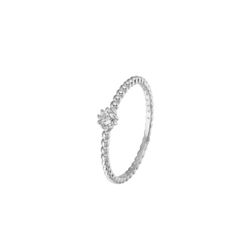 SOLITAIRE DOTS Ring mit Diamant, 585/- Weißgold XGLD2053W 0,10ct