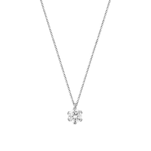Solitairkette 0,50ct LG G/Si , 585 Weißgold XGLD2103W