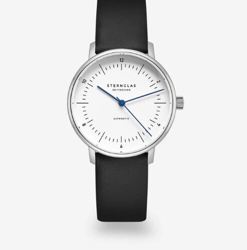 STERNGLAS UHR NAOS XS Automatik weiß Band Klassik schwarz S02-ND01-KL05