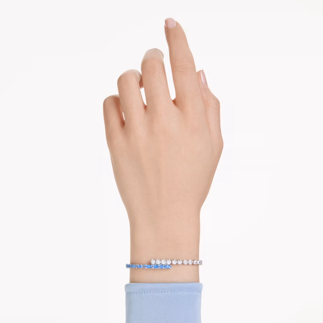 matrix-armband--verschiedene-schliffe--blau--rhodiniert-swarovski-5732266