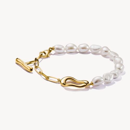 Thomas Sabo Perlenarmband Natural Beauty vergoldet