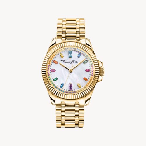 Thomas Sabo Divine Rainbow mit bunten Steinen gelbgoldfarben