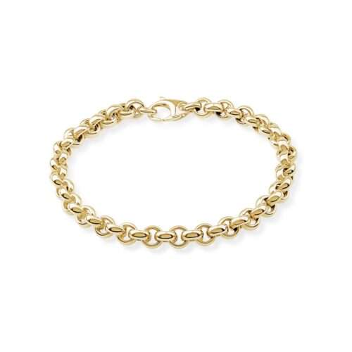 Argento Erbsarmband 585 Gold 19cm 6,5mm Vintagegold Nr. 2