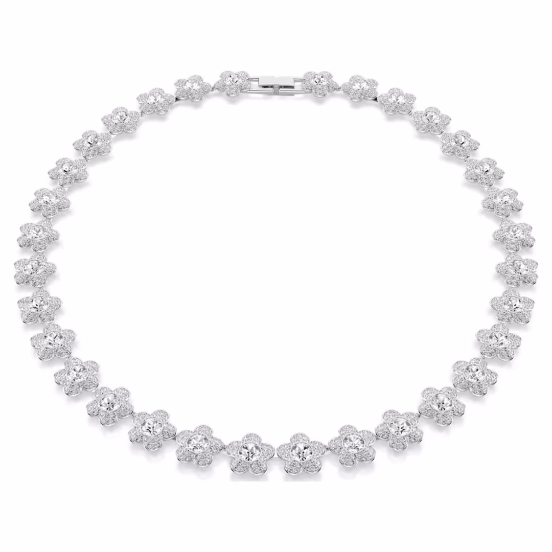 ariana-grande-x-swarovski-halskette--rundschliff--blume--weiß--rhodiniert-swarovski-5749179