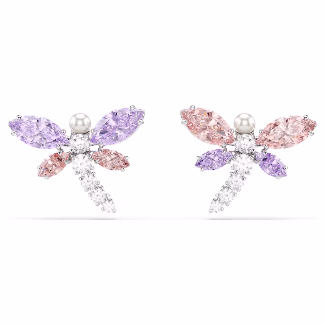ariana-grande-x-swarovski-ohrstecker--verschiedene-schliffe--libelle--mehrfarbig--rhodiniert-swarovski-5737371 (1)