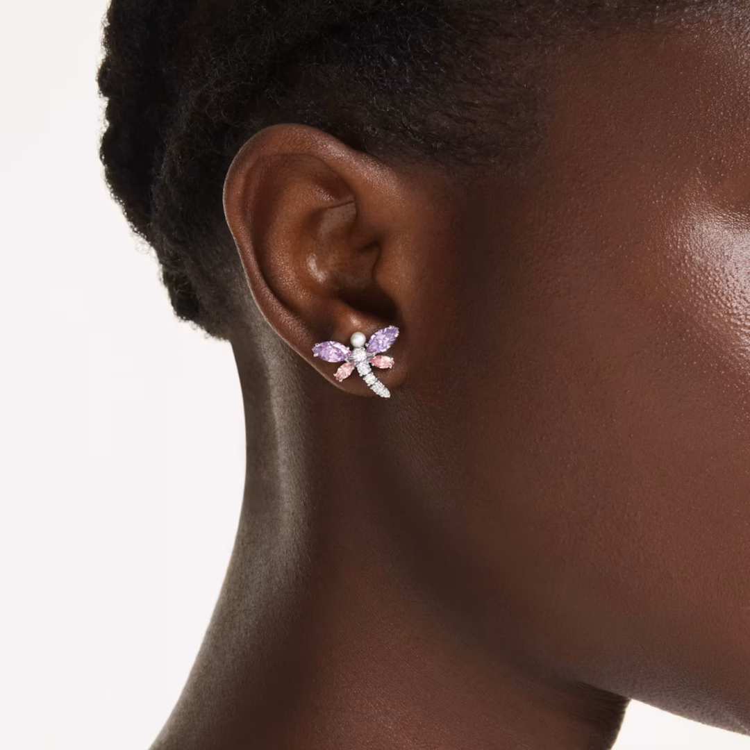 ariana-grande-x-swarovski-ohrstecker--verschiedene-schliffe--libelle--mehrfarbig--rhodiniert-swarovski-5737371