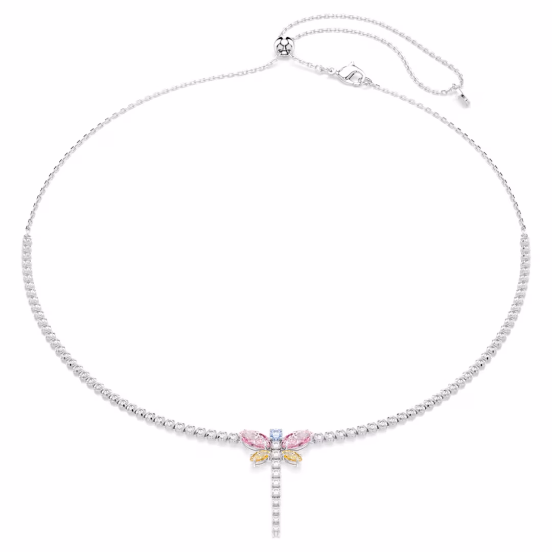 ariana-grande-x-swarovski-y-halskette--verschiedene-schliffe--libelle--mehrfarbig--rhodiniert-swarovski-5737425 (1)
