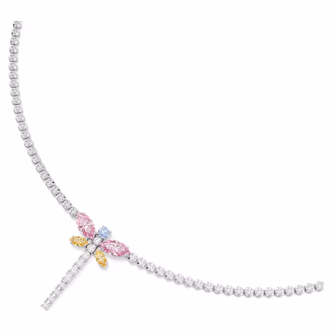 ariana-grande-x-swarovski-y-halskette--verschiedene-schliffe--libelle--mehrfarbig--rhodiniert-swarovski-5737425 (2)
