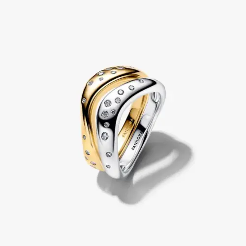 Pandora Organisch Geformte Bicolor Stacking-Ringe  164674C01