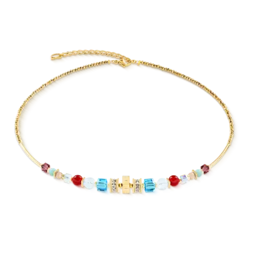 Coeur de Lion Halskette Shape Mix Nexus gold-multicolor 3023101516