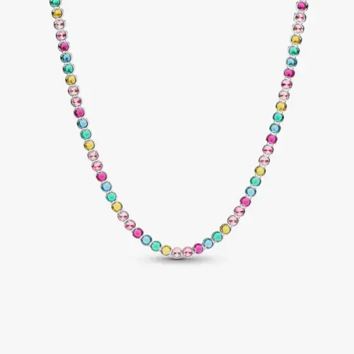 Pandora Regenbogenfarbene Tennishalskette 394648C01