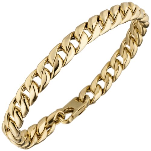Argento Vintagegold Panzerarmband 21,5cm 9mm 585 Gold Nr. 40