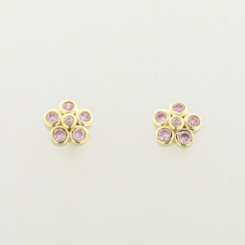 Ohrstecker Blume Koch 72.1064 Silber vergoldet