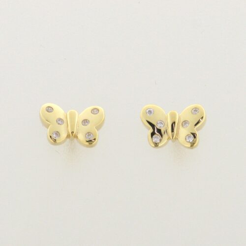 Ohrstecker Schmetterling Koch 75.1038 Silber vergoldet