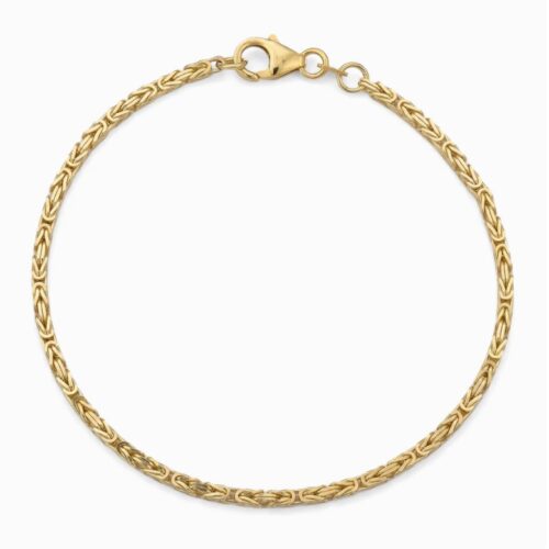 Argento Vintagegold Königsarmband 19,5cm 2mm 750 Gold Nr. 46