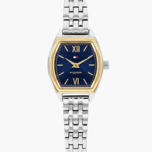 Tommy Hilfiger Armbanduhr mit rechteckigem, blauem Zifferblatt 1782869
