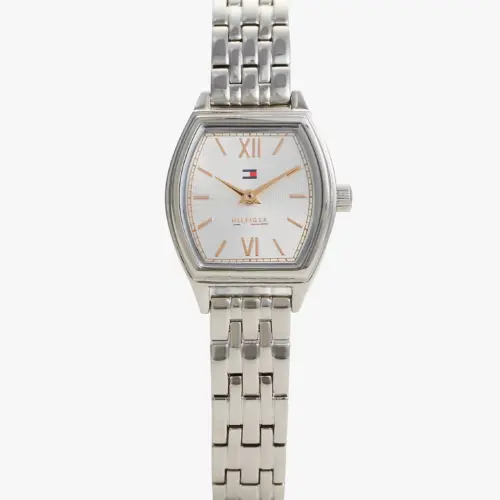 Tommy Hilfiger Armbanduhr mit rechteckigem, weißem Zifferblatt 1782872