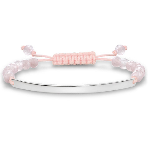 Thomas Sabo LBA0002-813-9 LOVE BRIDGE Silver Armband verstellbar Rosenquarz