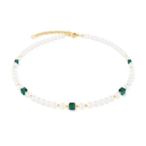 Coeur e Lion Cocktail Pearls Halskette Emerald 2110100521