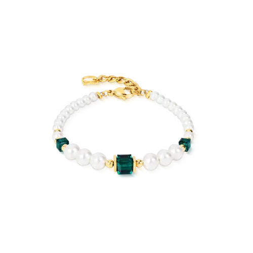 Coeur de Lion Cocktail Pearls Armband Emerald 2110300521