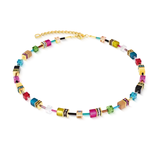Coeur de Lion GeoCUBE® Iconic Halskette Multicolor Joy gold 2838101500