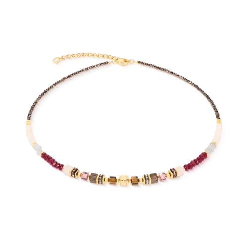 Coeur de Lion GeoCUBE® Precious Grace Halskette Rose Smoke 3041100310