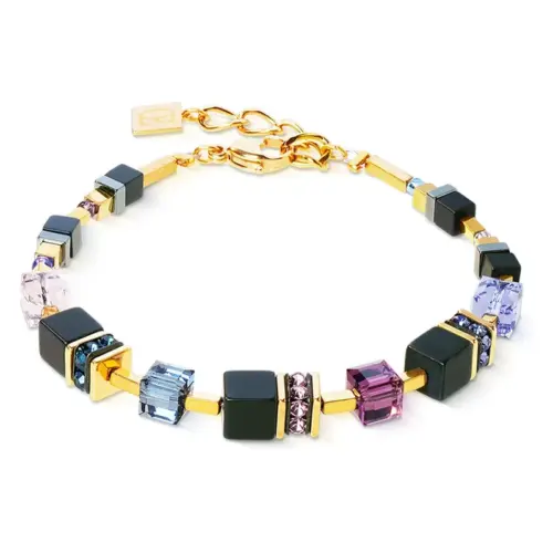 Coeur de Lion GeoCUBE® Precious Classic Armband Blue Moon Gold 3043/30-1308