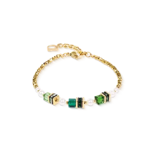 Coeur de Lion Armband Sparkling Princess gold-emerald 4567300516