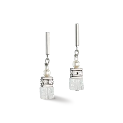 GeoCUBE® Precious Fusion Pearls Ohrringe weiß 5086211400