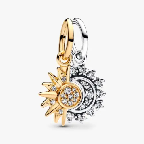 Pandora Teilbarer Sonne & Mond Charm-Anhänger 763585C01