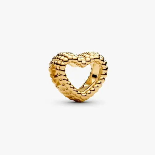 Pandora Offenes Metallperlen Herz Charm 767516C00
