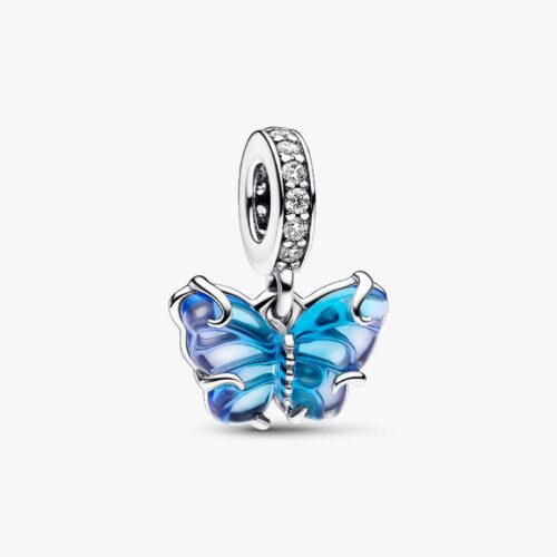 Pandora Blauer Murano-Glas Schmetterling Charm-Anhänger 792698C01