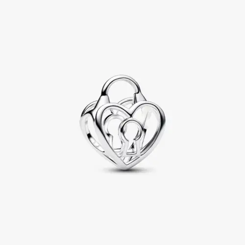 Pandora Offen gearbeitetes Herz Vorhängeschloss Charm 794358C00