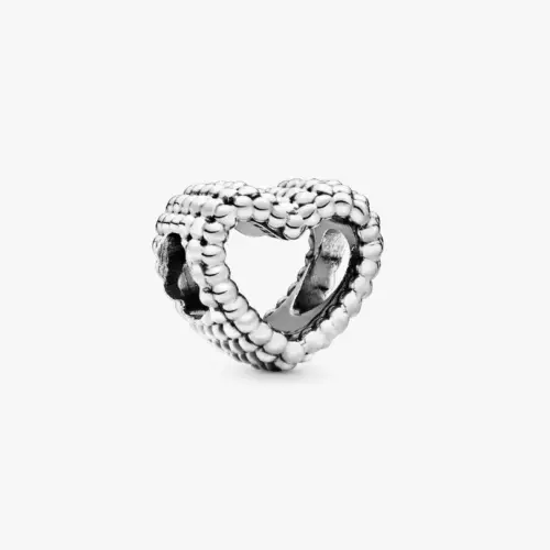 Pandora Offenes Metallperlen Herz Charm 797516