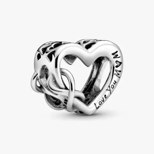 Pandora „Love You Mum“ Unendlichkeits-Herz Charm 798825C00