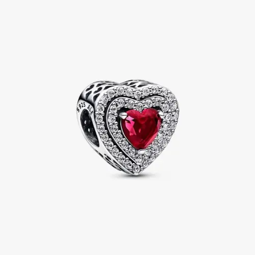 Pandora Funkelndes mehrstufiges Herz Charm 799218C02
