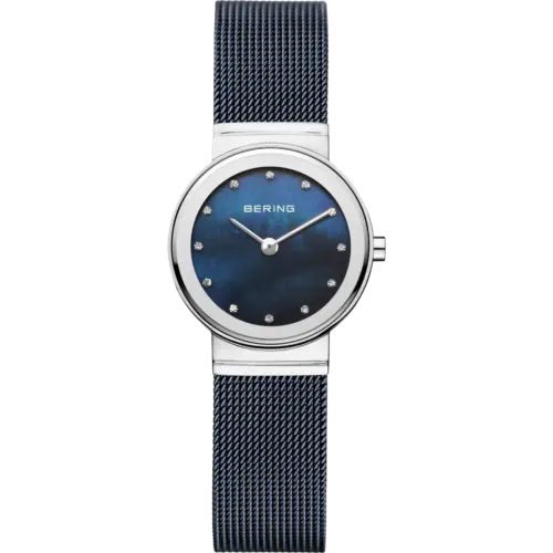 Bering Funkelnde Perlmutt Uhr Blau 10126-307