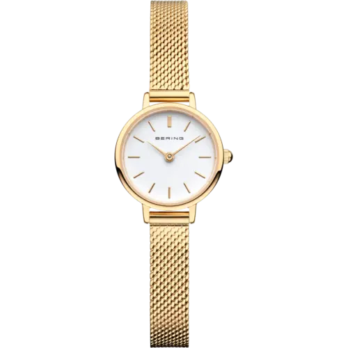 Bering Petite Mesh-Uhr Gold 11022-334