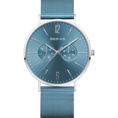Bering Multifunktion Sunray Mesh-Uhr Blau 14240-809