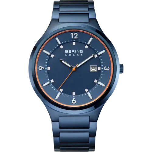 Bering Solar Datum Glieder-Uhr Blau 14442-797