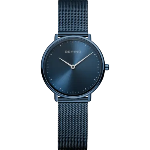 Bering Ultra Slim Sunray 29 mm Mesh-Uhr Blau 15729-397