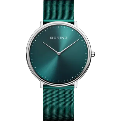 Bering Sunray 39 mm Mesh-Uhr Grün 15739-808