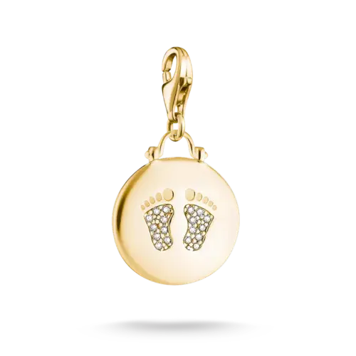 Thomas Sabo Charm Babyfüße mit weißem Zirkonia – Original 1692-M01-14