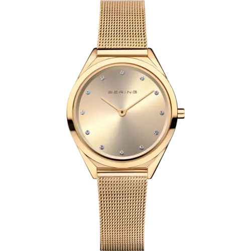 Bering Sunray Mesh-Uhr Gold 17031-333