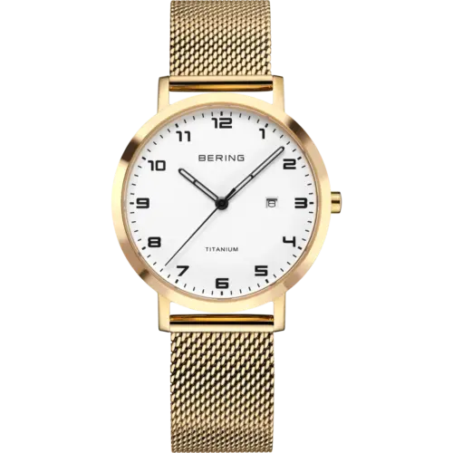 Bering Mini Titanuhr Gold 18634-334